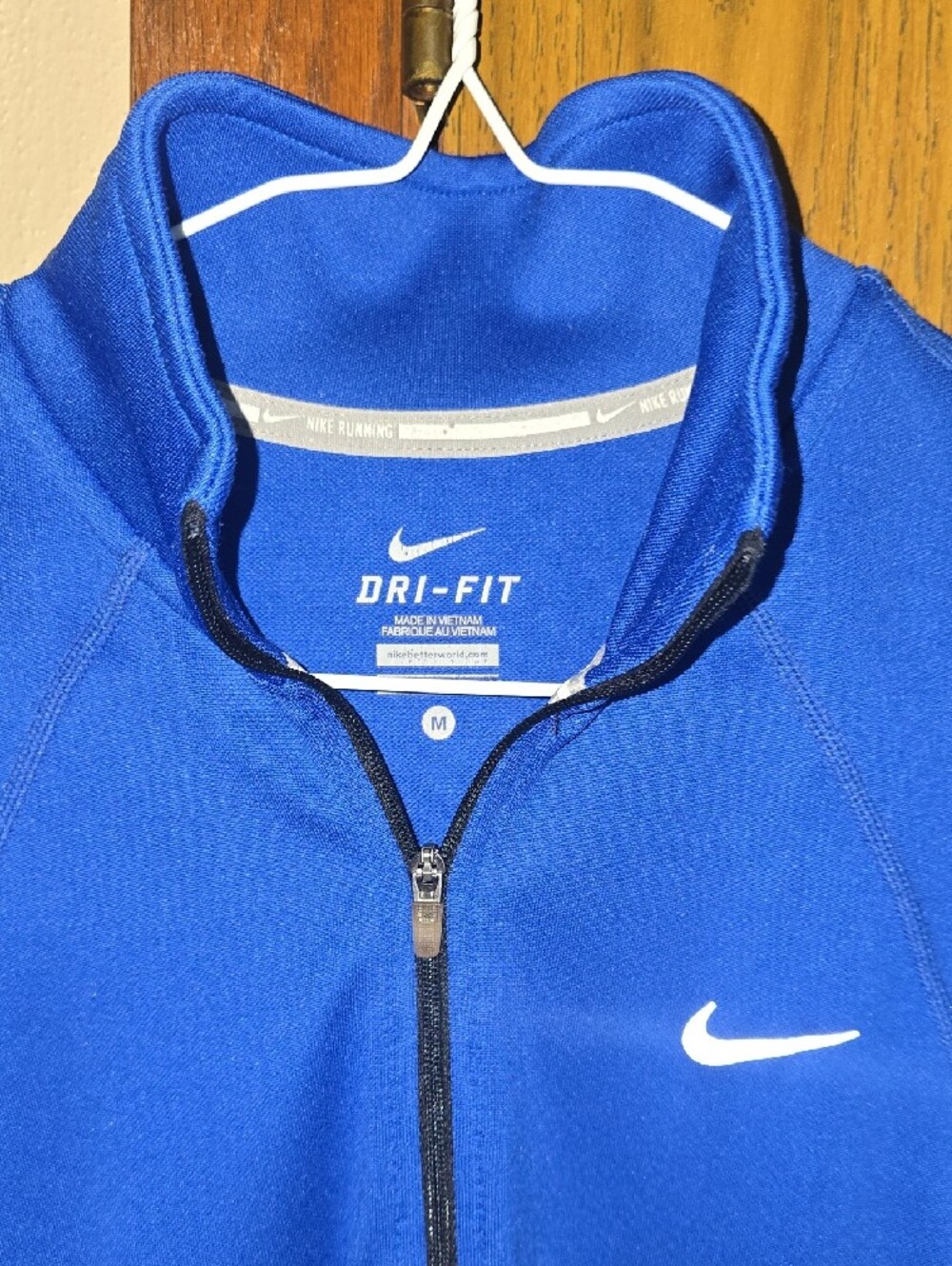 Nike Women's Bright Blue Dri-FIT Quarter-Zip Utility Jacket - Picture 2 of 3